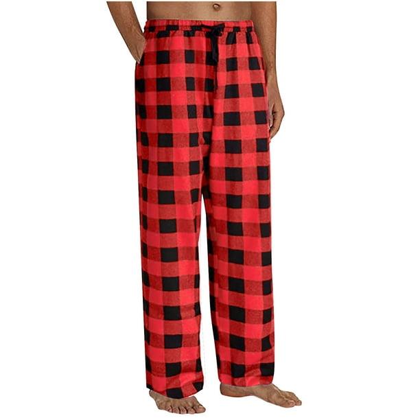 KI-8jcuD Pantalones Para De Hombre Mens Pajamas Plaid Pajama Pants Sleep Long Pant Pockets Soft Pj Classic Home Wear Elastic Waist Sports Pants For Men Gift Sock Foam House