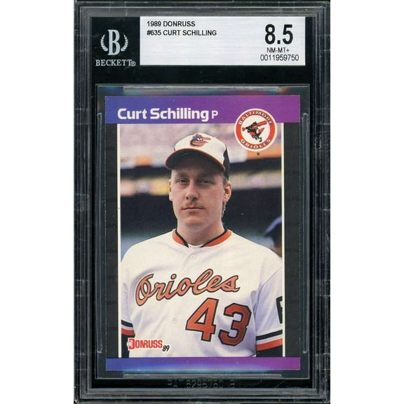 Curt Schilling Rookie Card 1989 Donruss #635 BGS 8.5