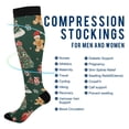 thumbnail image 2 of FORMRS Womens Knee High Socks Casual Long Thick Travel Daily Wear, 2 Pairs, Yellow Christmas Gingerbread, 2 of 6