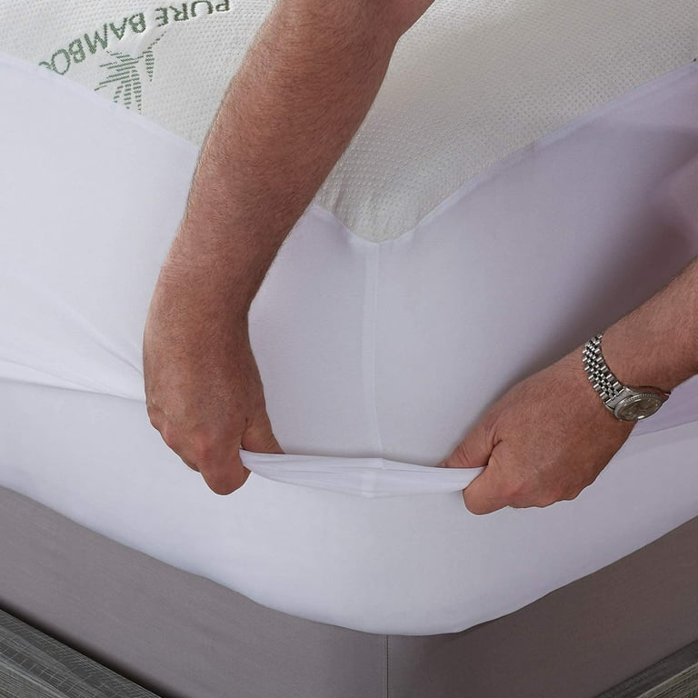 PURE BAMBOO California King Bamboo Mattress Protector Waterproof