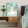 thumbnail image 5 of Cute Owl and Bird Night Sky Canvas Print Wall Art， Suitable for Living Room， Bedroom， Nursery， Office， and Bathroom Decor, 5 of 8