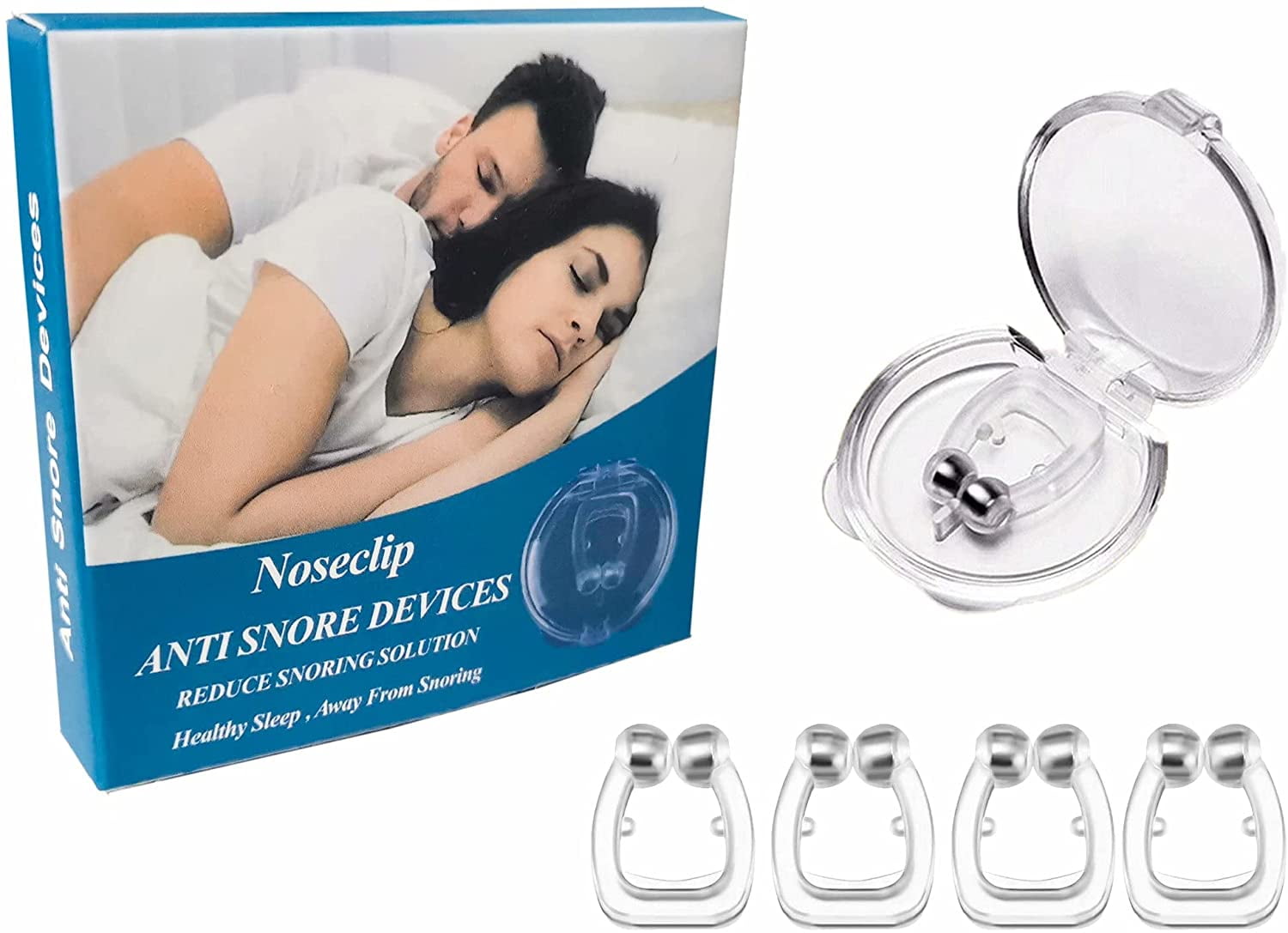 4Packs,Snore Stopper,Silicone Anti Snoring Nose Clip, Comfortable  Professional Snoring Solution Sleeping Aid for Men Women - Walmart.com
