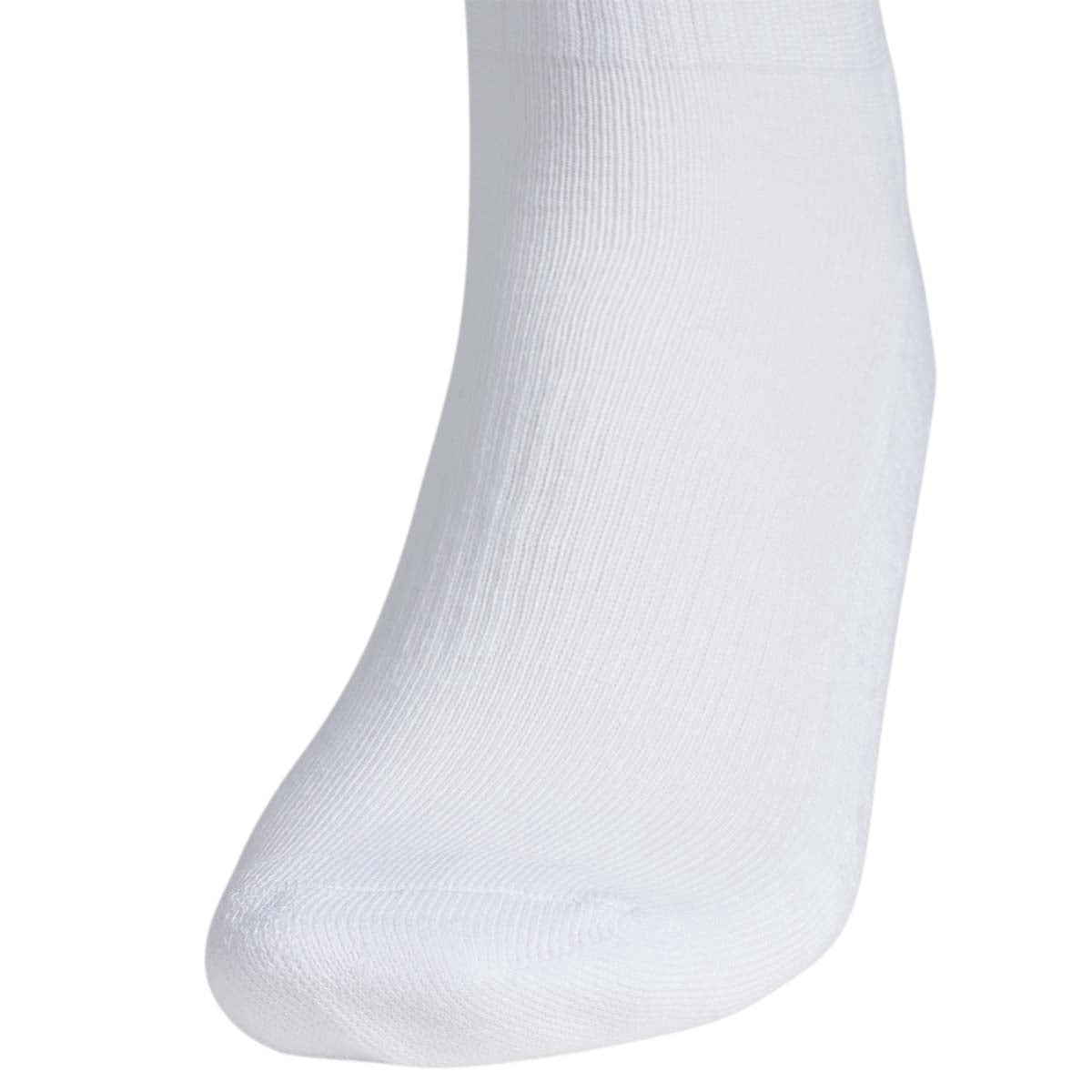 adidas Men's Athletic Cushioned Quarter Sock (6-Pair), White/Black, Large, (Shoe Size 6-12)