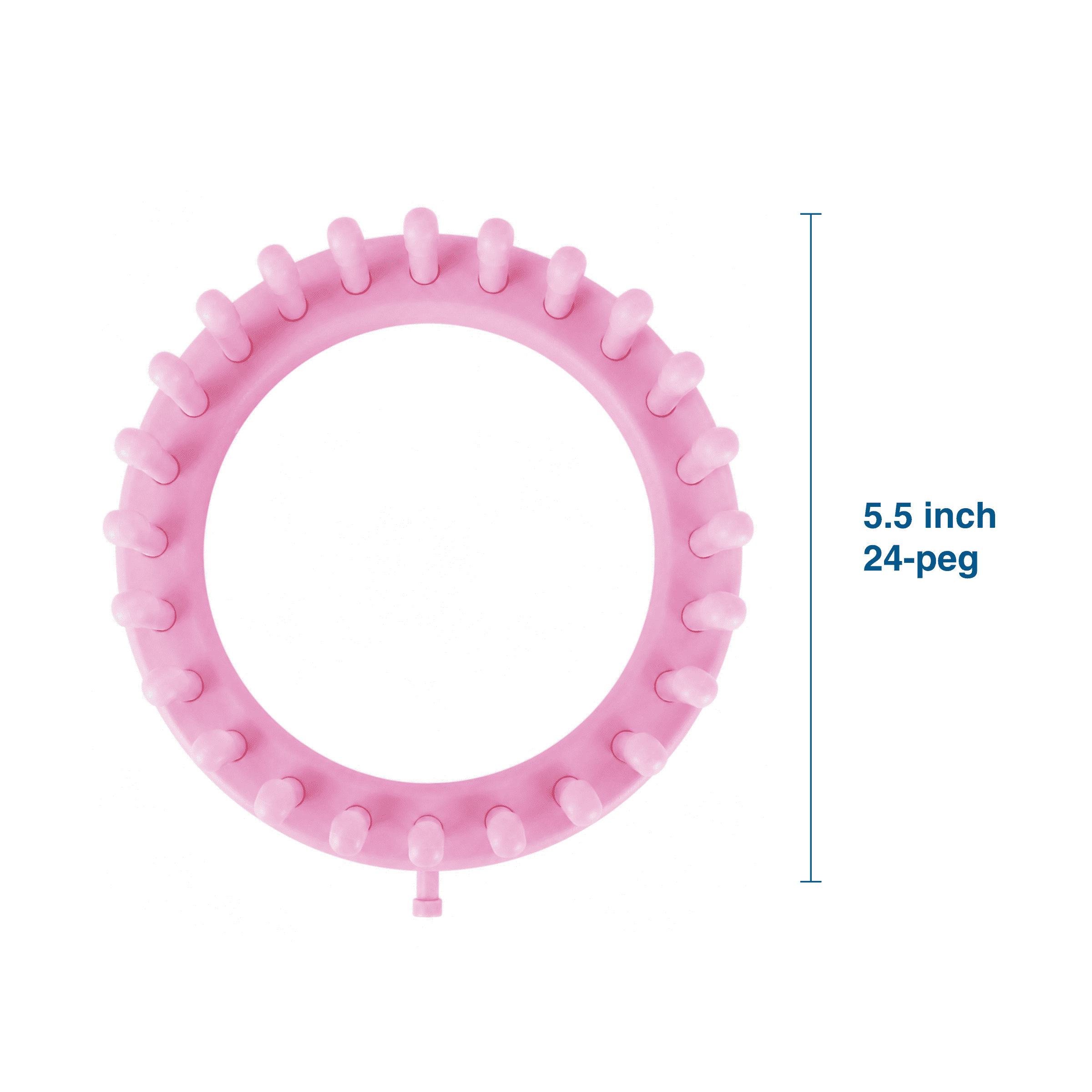 Hello Hobby Small Round Knitting Loom Kit, 5.5-Inch, 24-Peg, 3-Piece Set
