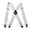 White, variant on Premium X-Back Suspenders for Men with Heavy-Duty Metal Clips, Adjustable Elastic Braces for Work Trousers, Durable Wedding & Formal Suspender Accessories 5x120cm