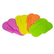 Disposable Pedicure Slippers Foam Flip Flops SEWING Style for Nail Salon, Home Use ASSORTED COLORS (24 Pairs)