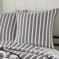 thumbnail image 2 of Levtex Home - Tanzie Black - Euro Sham (26x26in.) Set of Two - Stripe - Grey and White, 2 of 3