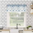 thumbnail image 4 of Blue Coastal Kitchen Valances for Windows 42x12 Inch Kitchen Curtains Valances Rod Pocket Summer Eucalyptus Leaves Beach Ocean Starfish Nautical Bathroom Window Valances for Window Treatment Decor, 4 of 6