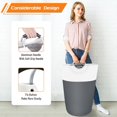 thumbnail image 4 of Large Laundry Hamper With Long Reinforced Handles, Collapsible Freestanding Clothes Hamper, Basket for Bedroom Bathroom Storage Containers for Home, 4 of 6