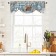 thumbnail image 3 of Sea Turtle Tie Up Window Valance Coral Starfish Coral Ocean Tie-up Valance for Kitchen Windows Adjustable Small Curtain Balloon Shades for Kitchen Bathroom Cafe 60x18inch, 3 of 9