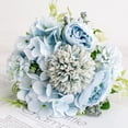 thumbnail image 5 of Flores artificiales, peonías falsas, hortensias de seda, claveles de plástico, margaritas, arreglos florales realistas, 6 paquetes, 5 of 5