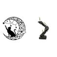 thumbnail image 1 of Decoración De Pared De Gato De Metal, Estatuas De Pensadores, Figuras Abstractas, Artesanías, Arte De Pared De Gato Negro, Estantería, Objetos Decorativos, Decoraciones De Mesa De Escritorio, 1 of 8