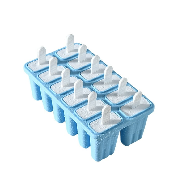 Ycandiee 12 PCs Popsicles Molds Set, Silicone Popsicle Molds, Reusable Easy Release Ice Pop Molds with Sticks, BPA Free Homemade Ice Popsicle Molds