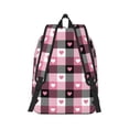 thumbnail image 6 of Rocae Heart Plaid for Durable Canvas Backpack Leisure Large Bag Travel Rucksack Multi-function Backpack Small, 6 of 8