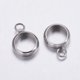 thumbnail image 1 of 20pc Tarnish Resistant 304 Stainless Steel Tube Bails Loop Bails Ring Stainless Steel Color 11x8x2.5mm Hole: 2mm Inner Diameter: 6mm, 1 of 1
