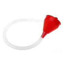 Flexible Plastic Funnel with Extended Hose for Easy Liquid Transfer and Pouring for Automotive and Household Use