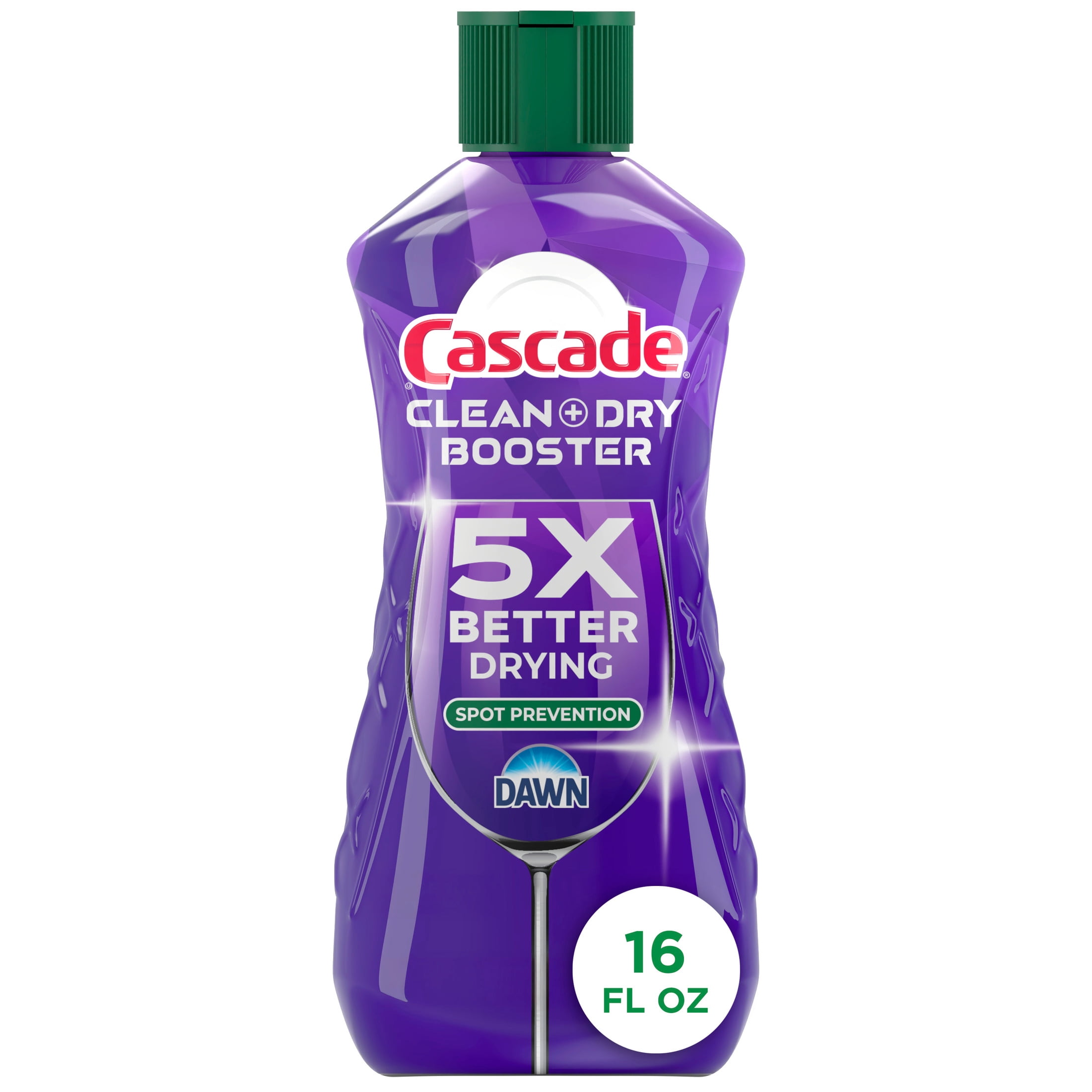 (4 pack) Cascade Rinse Aid Clean & Dry Booster, 16oz