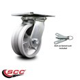 thumbnail image 2 of 5 Inch Heavy Duty V Groove Semi Steel Caster with Ball Bearing and Swivel Lock, 2 of 2