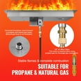 thumbnail image 6 of VEVOR 30 x 10 inch Drop-in Fire Pit Pan, Rectangular Stainless Steel Fire Pit Burner Kit, Natural & Propane Gas Fire Pan 125,000 BTU with H-Burner for Indoor or Outdoor Use, 6 of 9