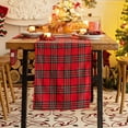 thumbnail image 1 of Plaid Christmas Table Runner, Winter Holiday Snowflake Table Runners, Xmas Decorations Indoor Outdoor Farmhouse Home Kitchen Dining Party Decor, 1 of 6