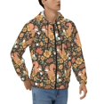 thumbnail image 4 of Zip Up Hoodies for Men - Squirrel Mushroom Yellow Flower Long Sleeve Comfrt Men'S Fashion Hoodies & Sweatshirts, Jackets for Men Hoodies Pullover Clothing Clothes with Pouch, 4 of 5