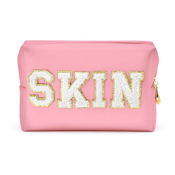 Neceser cosmético Y1tvei Preppy Patch SKIN White Letter