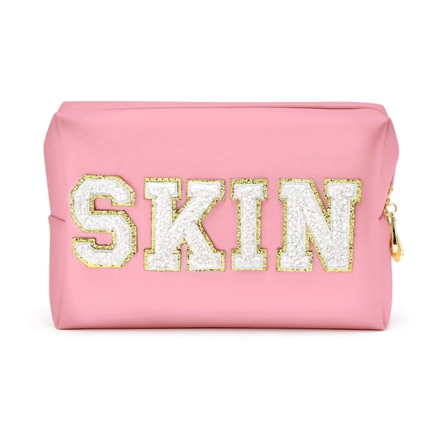 Neceser cosmético Y1tvei Preppy Patch SKIN White Letter
