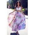 thumbnail image 2 of Douhoow Women Floral Long Skirts Chiffon Boho Skirt Summer Vacation Skirts, 2 of 4
