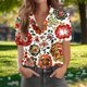 thumbnail image 1 of TaTaai Women's Chic Scattered Print Shirt Short Sleeve Collar Button Front Loose Fit Casual Summer Blouse Top Streetwear Daily Wear Gift, 1 of 6