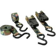 HME HMERS4PK Camouflage Ratchet Tie Down Strap 1"x8'' Polyester Camouflage 4 Pac