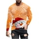 thumbnail image 2 of Blusas y camisas de manga larga y cuello redondo para hombre, informales, a la moda, con estampado navideño, cuello redondo, blusas de licra de manga larga para hombre., 2 of 5