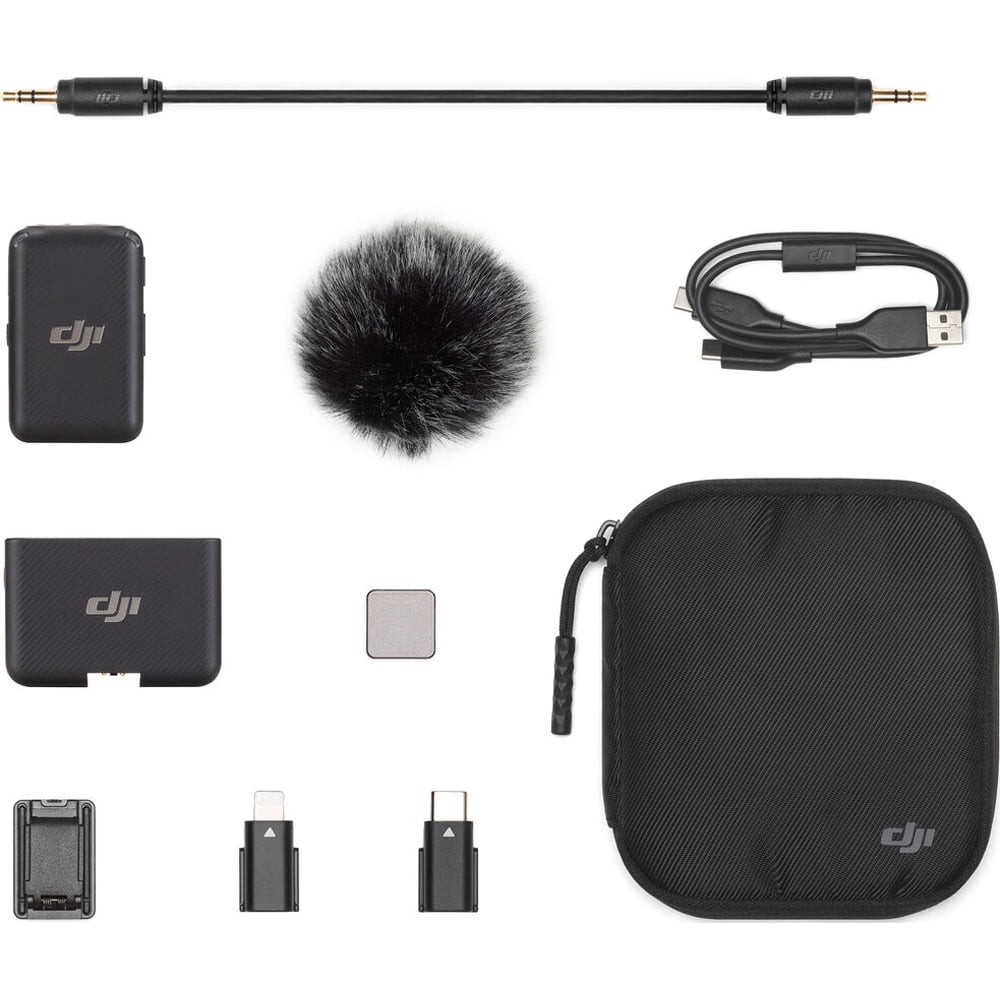 Open Box DJI Mic (1 TX + 1 RX), Wireless Lavalier Microphone, 250m Range, Compact and Ultra-Light, 14-Hour Recording, Wireless Mic for PC, iPhone, Andriod, Cameras, Record Vlogs, Live Stream