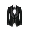 thumbnail image 3 of Beauty-Emily Men’s Rhinestone Tuxedo Suit – Shawl Lapel Blazer & Pants Set, Slim Fit Formal Outfit for Wedding, Prom, Party & Stage Wear, 3 of 9