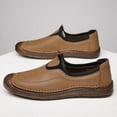 thumbnail image 3 of Men's Casual Loafers Slip On Leather Shoes Lightweight Driving Shoes Moccasins Classic Penny Loafer Flats Boat Shoes Outdoor Walking Shoes, 3 of 12