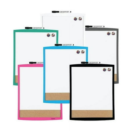 Quartet Magnetic Combination Board, Dry-Erase & Cork, 11" x 14", Curved Frame (36397)
