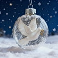 thumbnail image 3 of Taicans ‌Snowflake Christmas Tree Ornament with Glitter & Snow,Elegant Holiday Decor for Xmas Tree,Unique Hanging Bauble for Festive Season,2D‌, 3 of 5