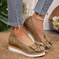 thumbnail image 2 of oqasdz Women Casual Shoes Elegant Bow Design Solid Color Slip On Dressy Shoes Comfortable Breathable Work Business Wedding Shoes Outdoor Summer, 2 of 6