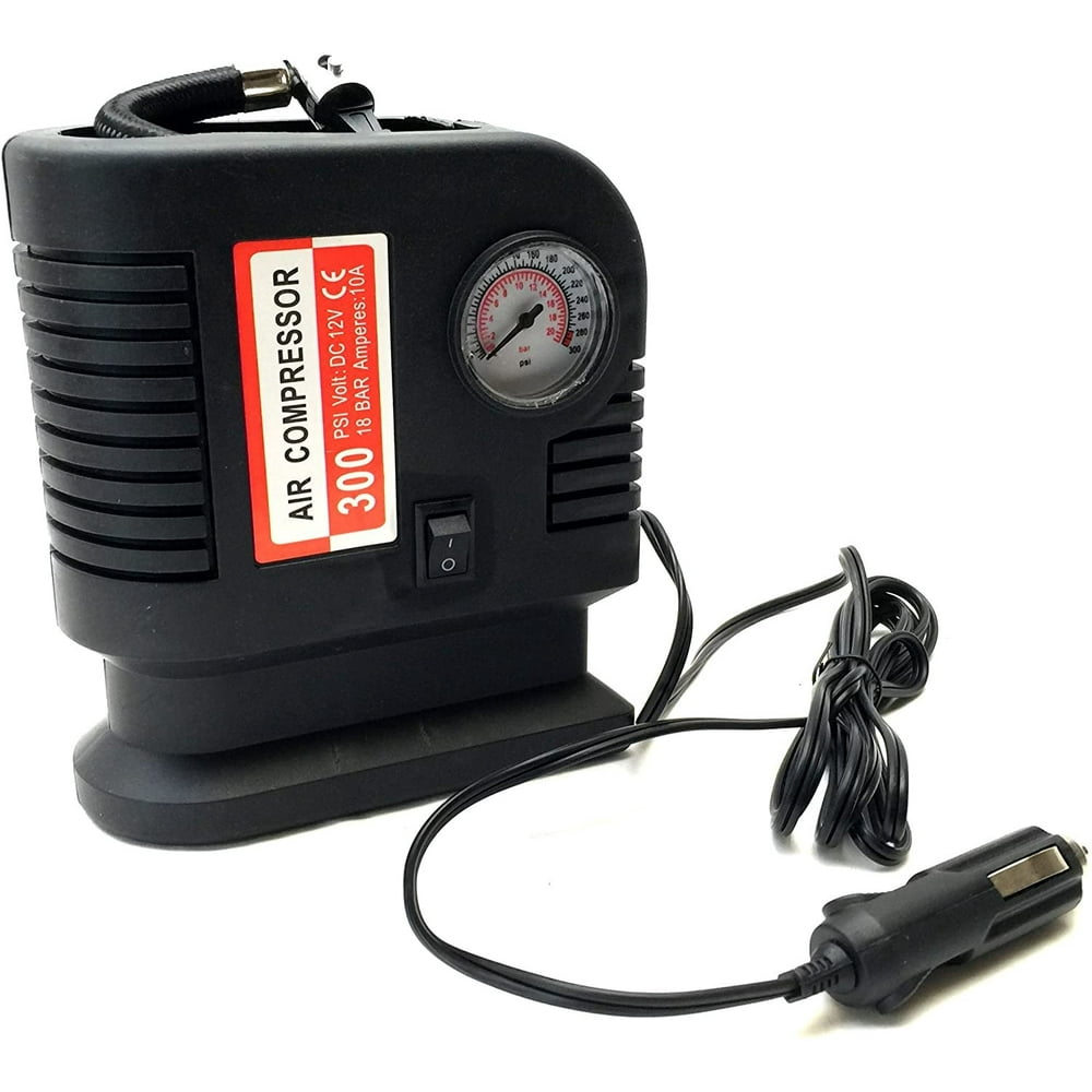 Unique Imports 12 Volt 300 PSI Portable Air Compressor Car & Bike Tires, Toys, Sporting Goods