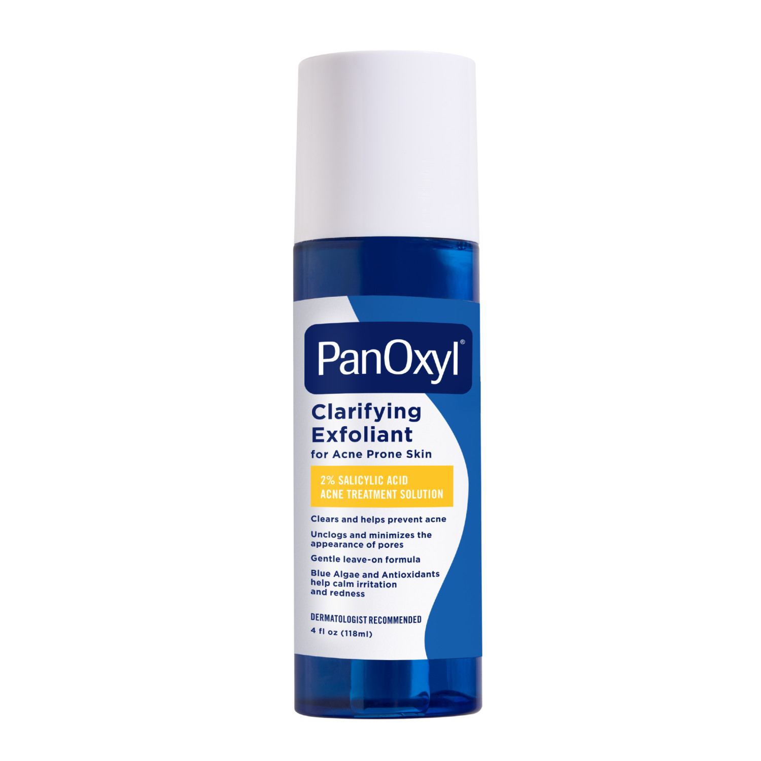 PanOxyl Clarifying Exfoliant, 2% Salicylic Acid, BHA Liquid Exfoliant for Acne Prone Skin, 4 fl oz