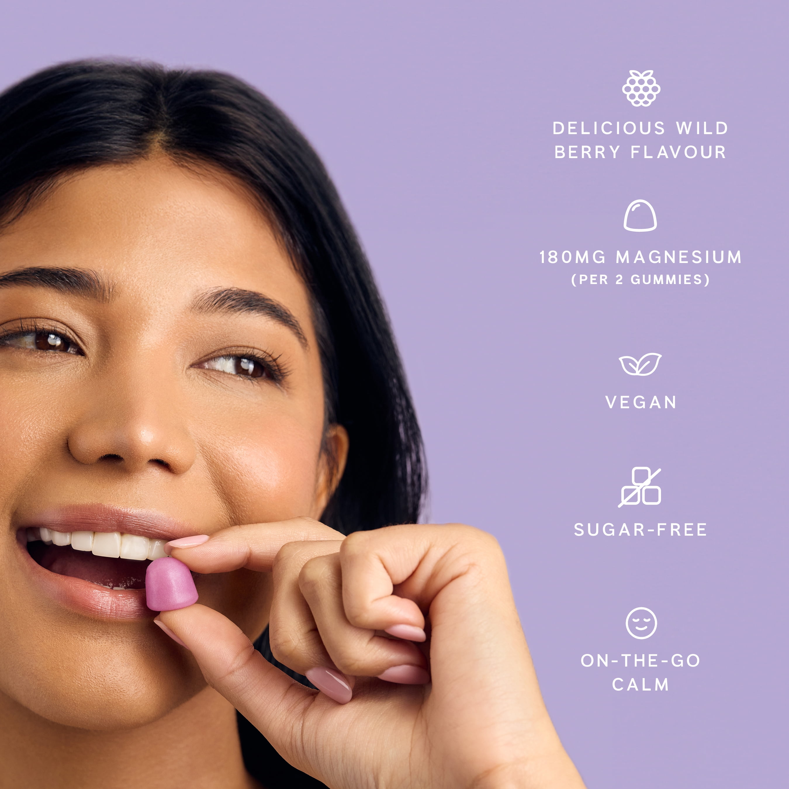 Mindful Blend Magnesium Gummies Wild Berry Flavor