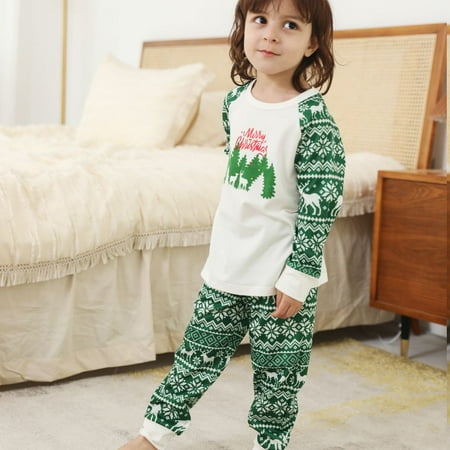

TINKER Family Matching Pajamas Christmas Pajamas St Christmas Tree Print Two-piece Set