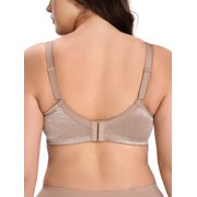 Deyllo Women Plus Size Non Padded Bra Full Coverage Support Minimizer Bra Seamless Unlined Brown Bras Clothes Size 38DD