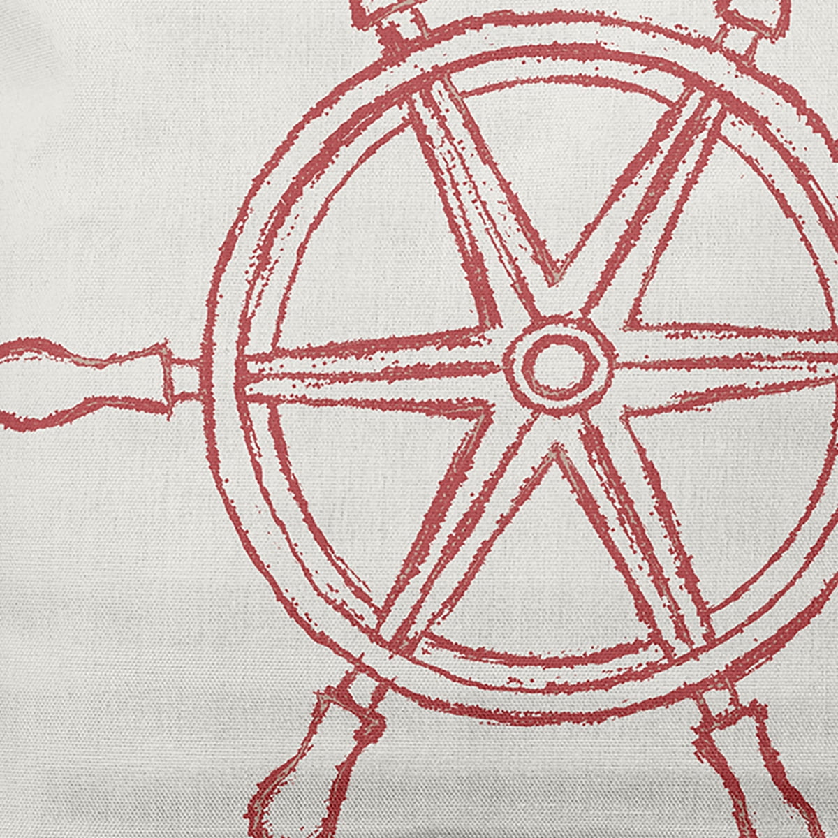 Simply Daisy 18" x 18" Large Ship Wheel Nautical Indoor/Outdoor Throw Pillow
