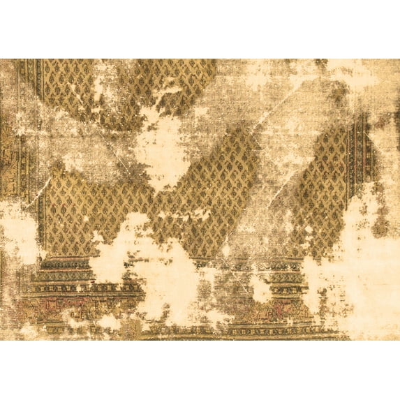 Ahgly Company Indoor Rectangle Abstract Brown Modern Area Rugs, 8' x 12'