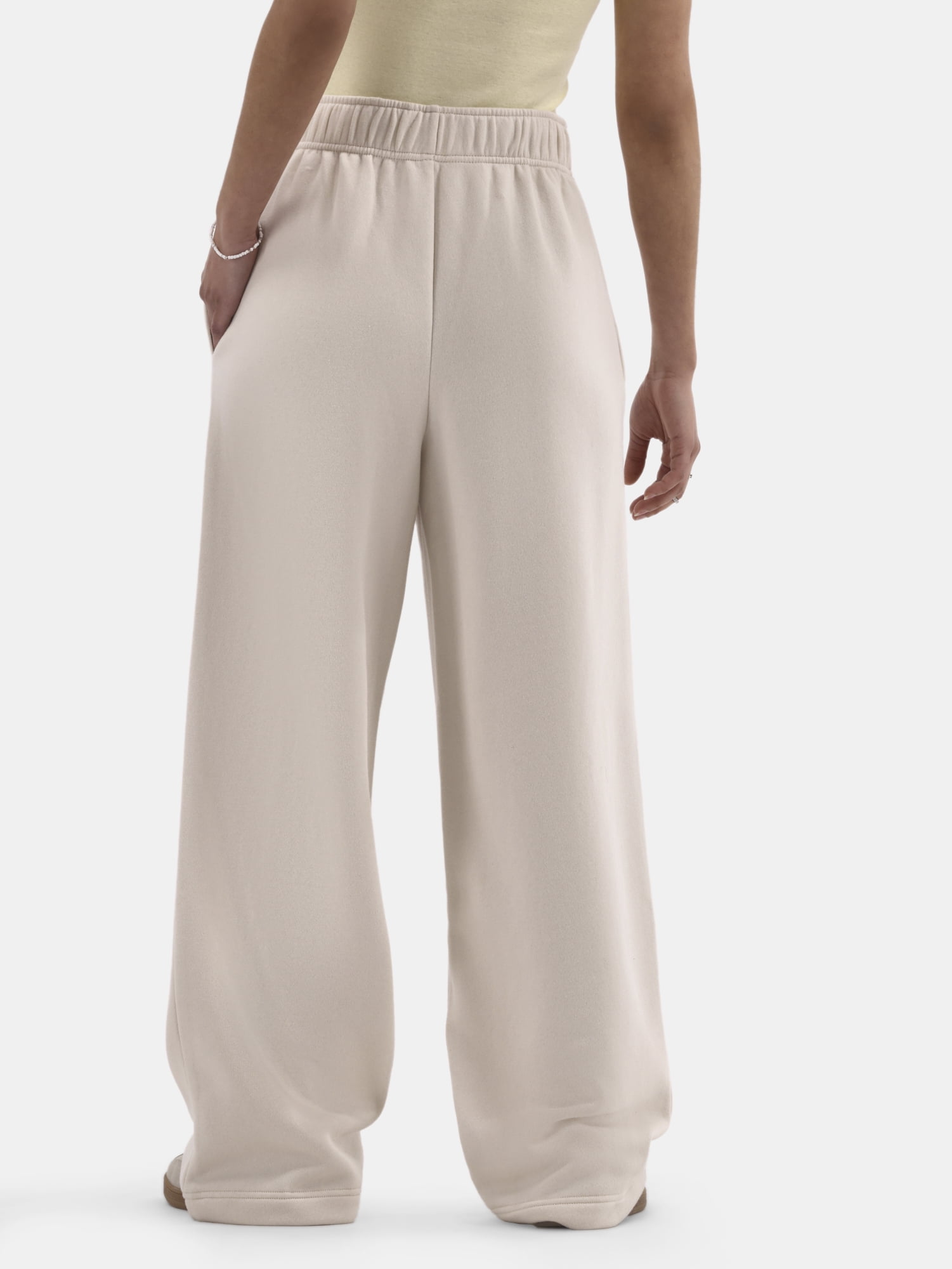 No Boundaries Soft Fleece Wide Leg Pants, 30” Inseam, 1 or 2-Pack, Women’s XXS-4X