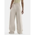 thumbnail image 3 of No Boundaries Soft Fleece Wide Leg Pants, 30” Inseam, 1 or 2-Pack, Women’s XXS-4X, 3 of 4