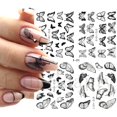 thumbnail image 1 of 4 piezas de pegatinas de uñas de agua de diseño de invierno Set árbol de Navidad arte de uñas calcomanía negro hojas de verano DIY manicura Slider NFSTZ1066-1113 Tan Jianjun unisex, 1 of 2