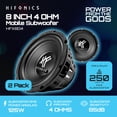 thumbnail image 2 of Hifonics 2 Pack 8" Subwoofer, 250W Max 125W RMS Car & Powersports Speaker, Black, 2 of 14