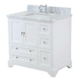thumbnail image 3 of Madison 36" Bathroom Vanity with White Cabinet and Carrara Marble Top, 3 of 7