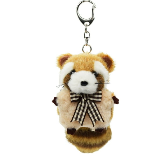 Cute Plush Mini Brown Raccoon Stuffed Animal Soft Keychain for Kids Bag, Purse, Backpack, Handbag